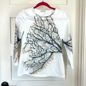 Coral Print Ala Isham Top